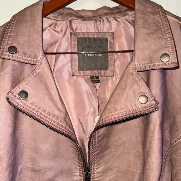 Maurice’s Faux Leather Washed Moto Jacket Size 4X - Picture 9 of 14